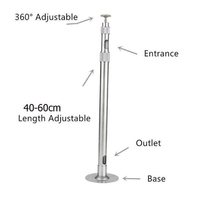 Jiageng JG20375516 Adjustable Metal Outdoor/Indoor Mount Telescopic Camera Bracket Stand 60-120cm