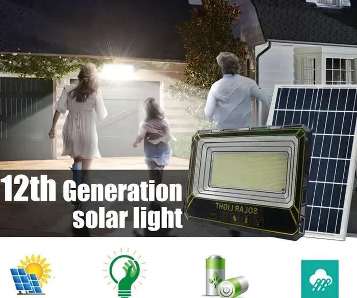 FA-GTX-300W LED Solar Powered Flood Light With Solar Panel And  Remote Control