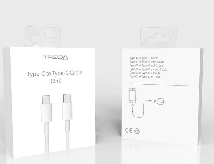 Treqa CA-3015 Type C to Type C Cable Charger 3M