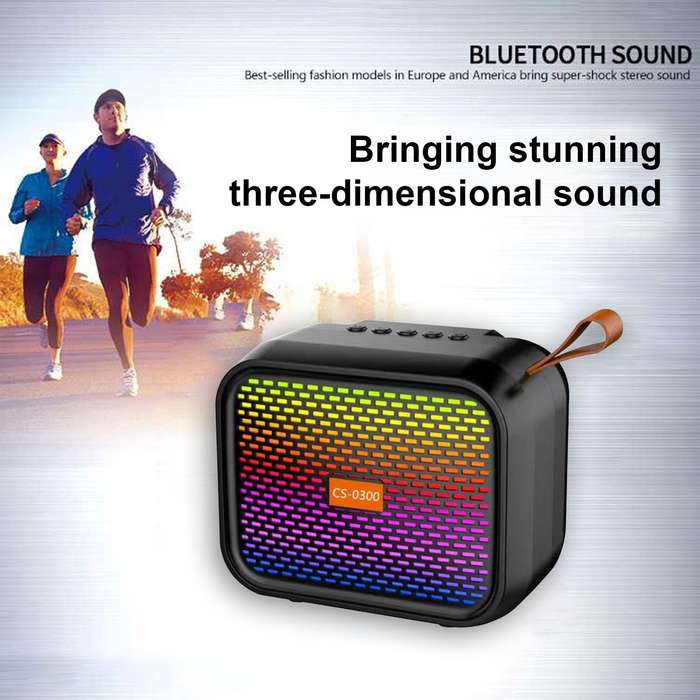CS-0300  Bluetooth RGB Multimedia Speaker With USB &amp; Micro SD Card Playback FM Radio 3"