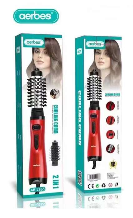 Aerbes AB-J265 Curling Hair Brush 2 In 1