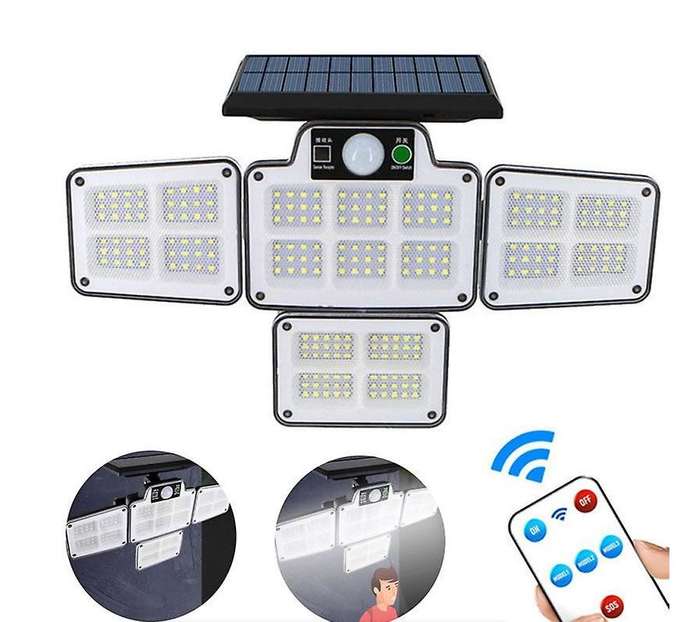 -LF-1788 4 Side Emitting Solar Powered Light With Remote Control