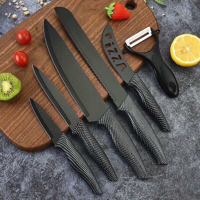 EVDRTVERTH 1831412 Antibacterial 6pcs Non Stick Coating Knife Set YH-6089