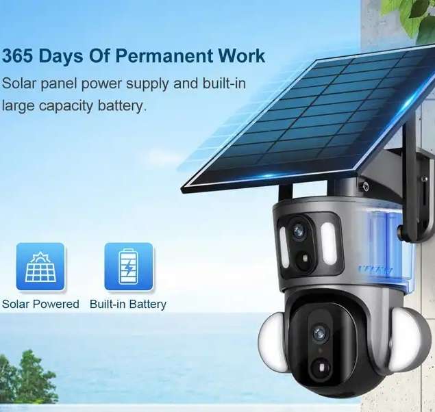 RBX-SD320-4G Dual Lens Solar Powered Surveillance Camera Ubox App