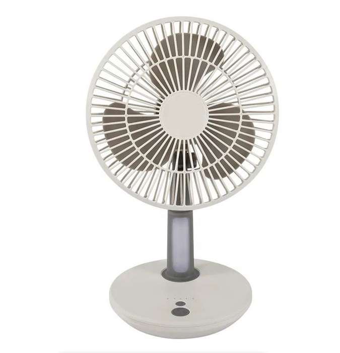 Rechargeable Battery Operated 5W Desktop Fan With LED Light