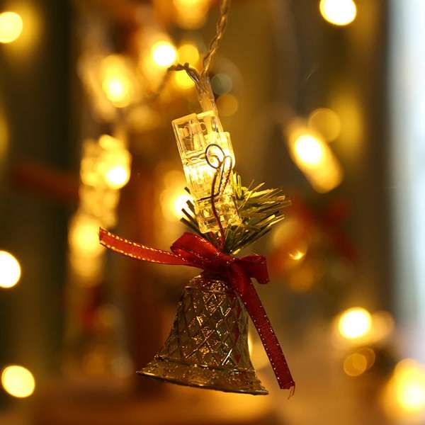 ZYF-37 Photo Clip Peg Fairy String Light Warm White With Tail Plug Extension 5M