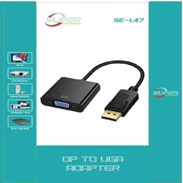 Super Electronics SE-L47 Display Port To VGA Adapter Cable
