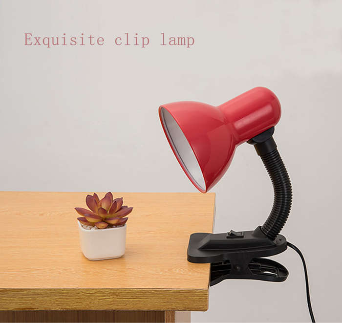 PM-080 220V Desk Clamp Lampshade Takes An E27 Bulb