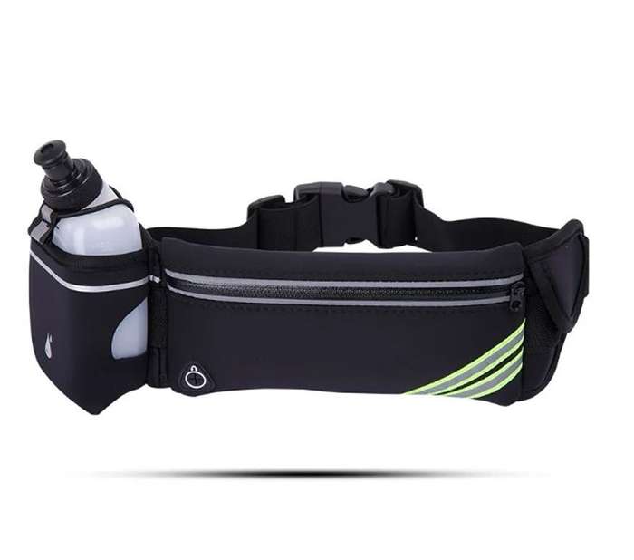 183119 Reflective Running Waist Bag with Bottle Holder
