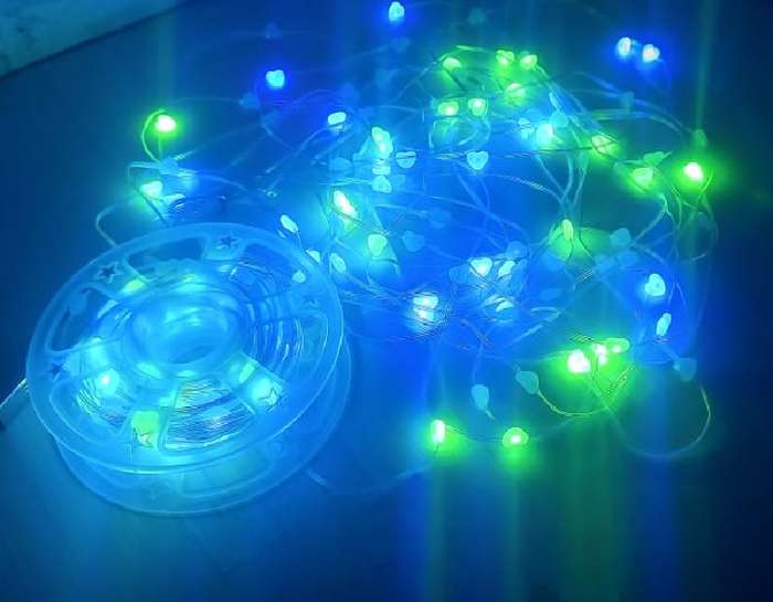 50M RGB Frosted Hearts 2835LED String Lights 220V
