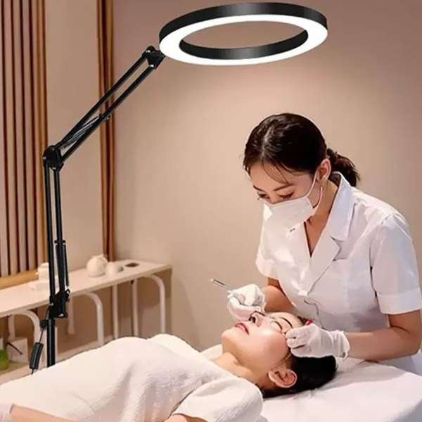 JG20375390 3 Level Adjustable Long Arm LED Light  Magnifying Glass With 2 Lighting Mode