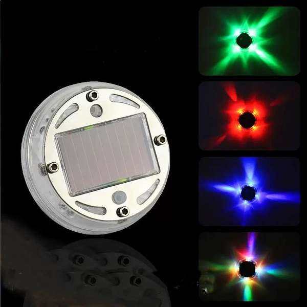 Solar Powered RGB Car Hub Lamp For Wheels