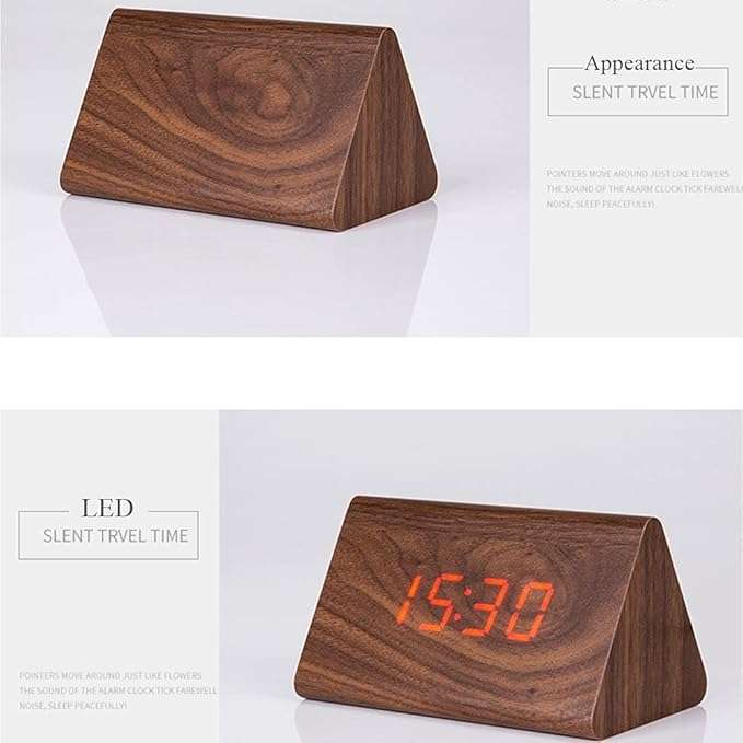 Wolulu AS-51703 Digital Wooden Alarm Clock