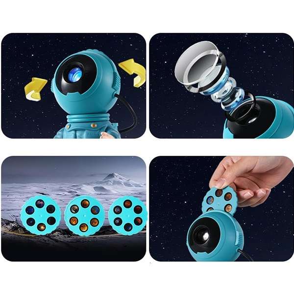 PM-186 Astronaut Projector Laser Light With 18 Pattern Slides