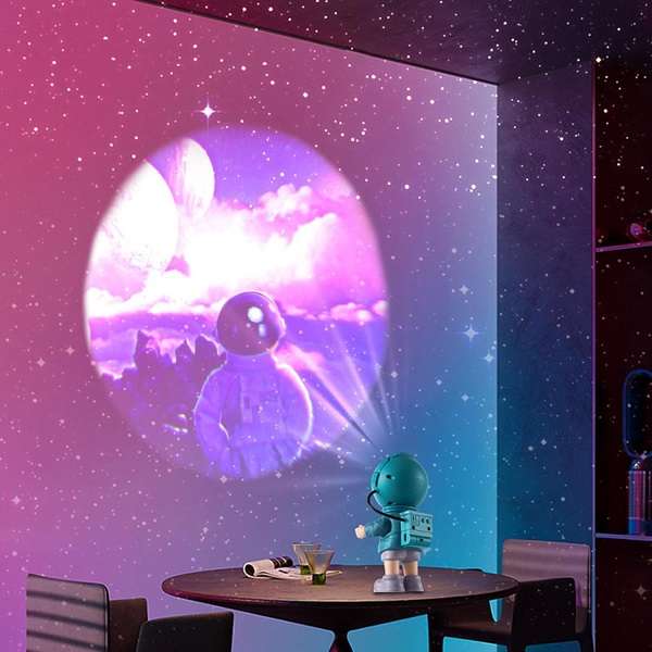 PM-186 Astronaut Projector Laser Light With 18 Pattern Slides