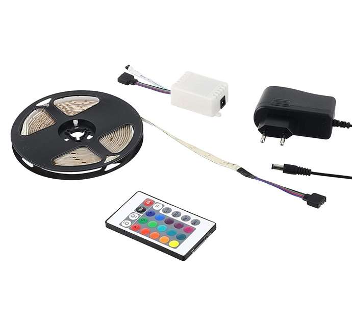 500007 LED Strip Lights 5050 RGB With Remote 5M
