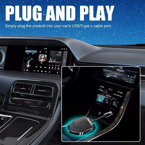 Wired to Wireless Carplay Converter Android Auto 2-in-1
