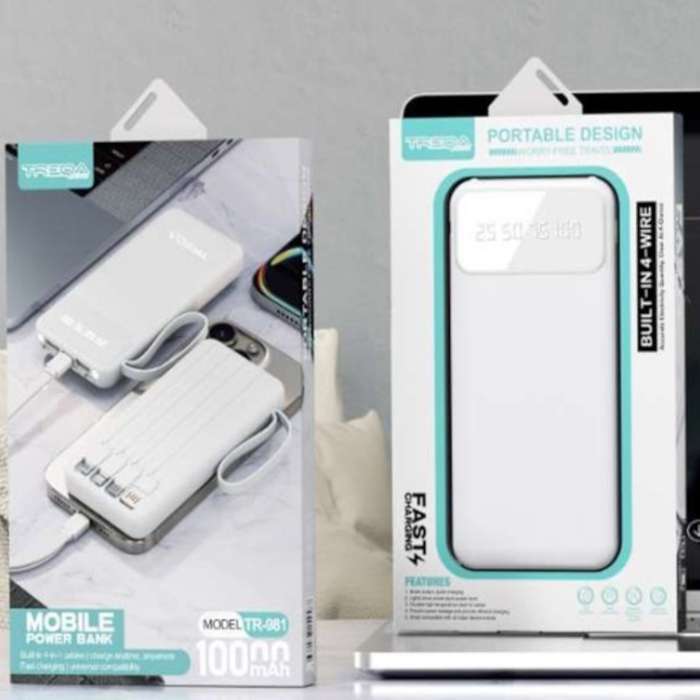 Treqa TR-981 10000mah Power Bank With  Digital Battery Meter Percentage
