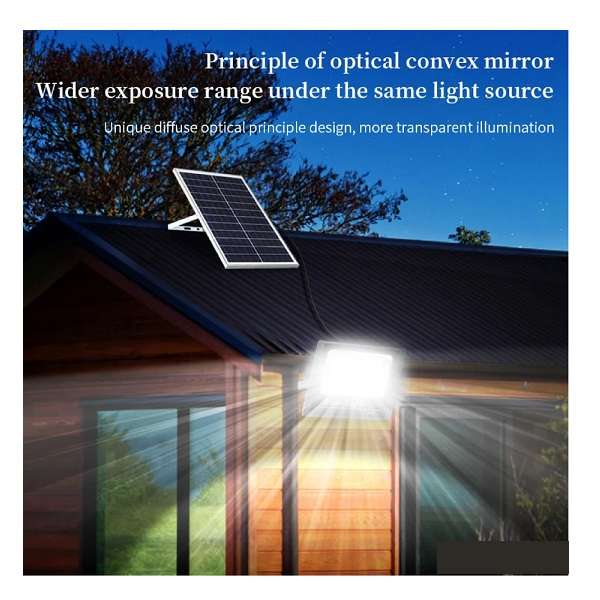 500003 Solar Powered 60W Flood Light With Separate Panel And Remote
