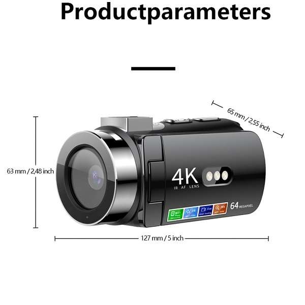 D9 4K Camera4K Wifi IR SLR Digital Camera 64mp 4800mah Built In Battery