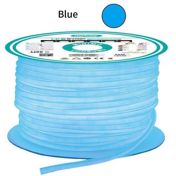 Aerbes AB-G24  LED 220v 100M Cuttable, Single Panel Strip Neon Light  Blue