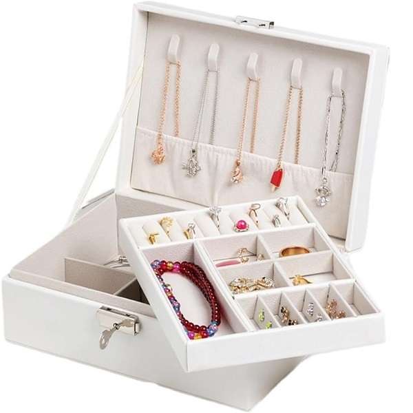YD452939 Double Deck Jewellery Box  23cm x 17cm x 9.5cm