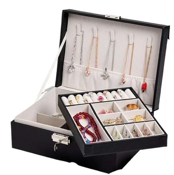 YD452939 Double Deck Jewellery Box  23cm x 17cm x 9.5cm
