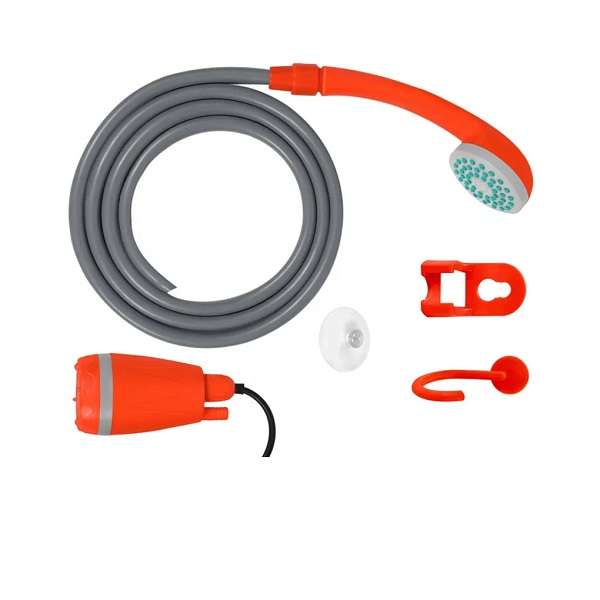 XF000034 12V Portable Outdoor Camping Shower Pump With Hose, Nozzle &amp; Carry Bag