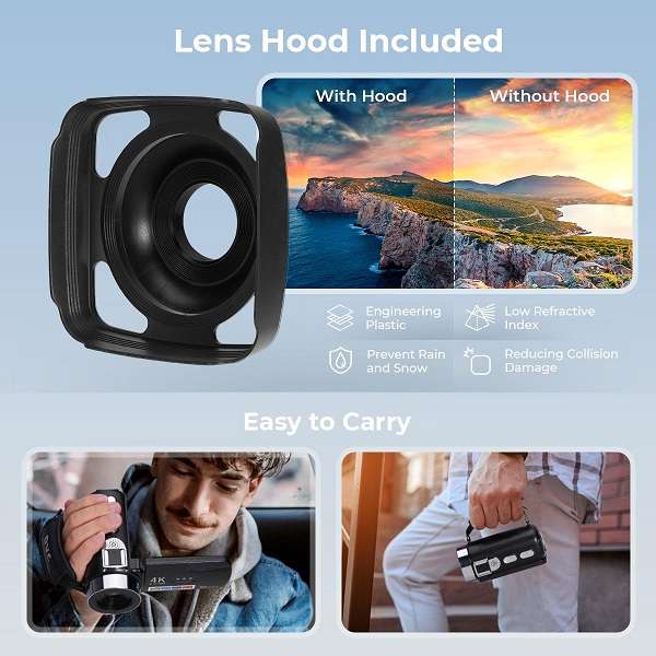 D9 4K 4 in 1 WiFi Digital Camera 64MP With Stabilizer, Fill Light &amp; Mic