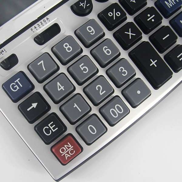 Aerbes AB-JS11 Dual Power Supply 12 Digit Display Calculator Solar or AAA Battery