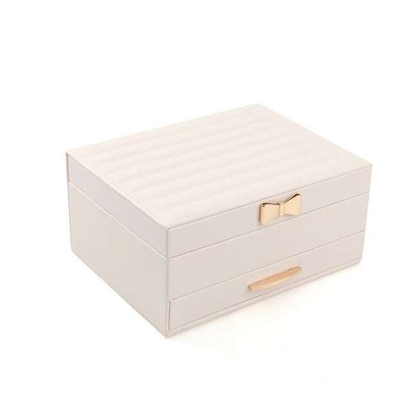 YD452922 Elegant Jewelry Storage Box MultiLayer Organizer With Mirror And Drawer