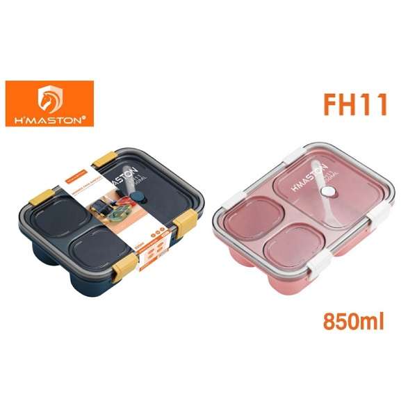 FH11 850ML 3 Compartment Lunch Box