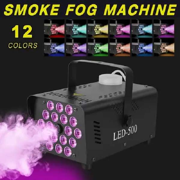 LED-500 2 in 1 Smoke Fogger With 18 LED Stage And Remote Controls