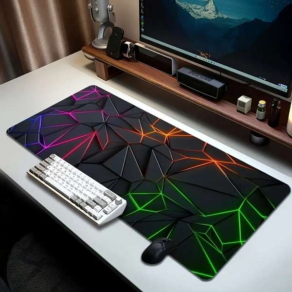 90cm x 40cm x 3mm Geometric Pattern Anti-slip Mouse Pad