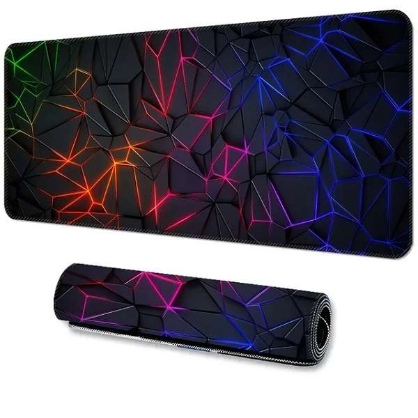 90cm x 40cm x 3mm Geometric Pattern Anti-slip Mouse Pad