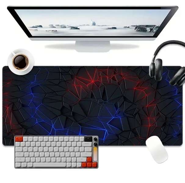 90cm x 40cm x 3mm Geometric Pattern Anti-slip Mouse Pad