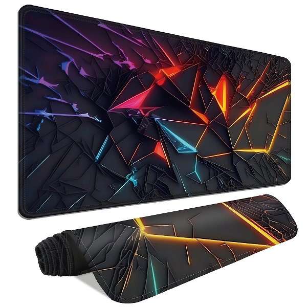 90cm x 40cm x 3mm Geometric Pattern Anti-slip Mouse Pad