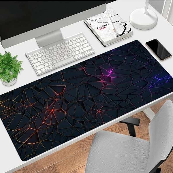 90cm x 40cm x 3mm Geometric Pattern Anti-slip Mouse Pad