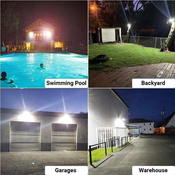 500003 Solar Powered 60W Flood Light With Separate Panel And Remote