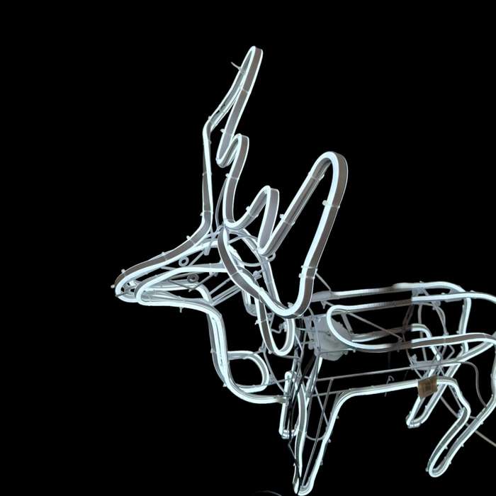 ZYF-D215 Bobble Head Flexible 9m LED  Light  Reindeer Décor Foldable for Easy Storage White