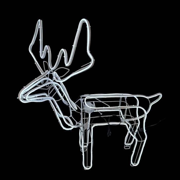 ZYF-D215 Bobble Head Flexible 9m LED  Light  Reindeer Décor Foldable for Easy Storage White