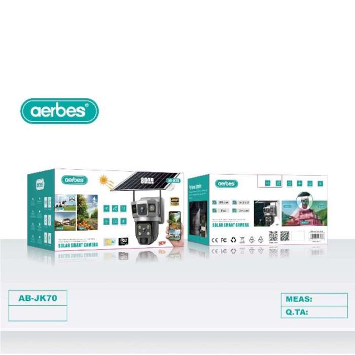 Aerbes AB-JK70-G 4G 4MP Solar PTZ Camera with Dual Light, 8000mAh Battery And Two Way Audio V380 ...