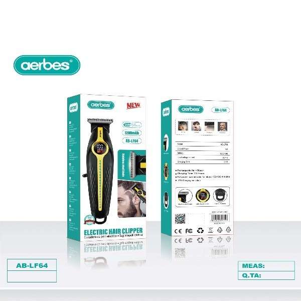 Aerbes AB-LF64  Electric Hair Trimmer 1200mah Battery