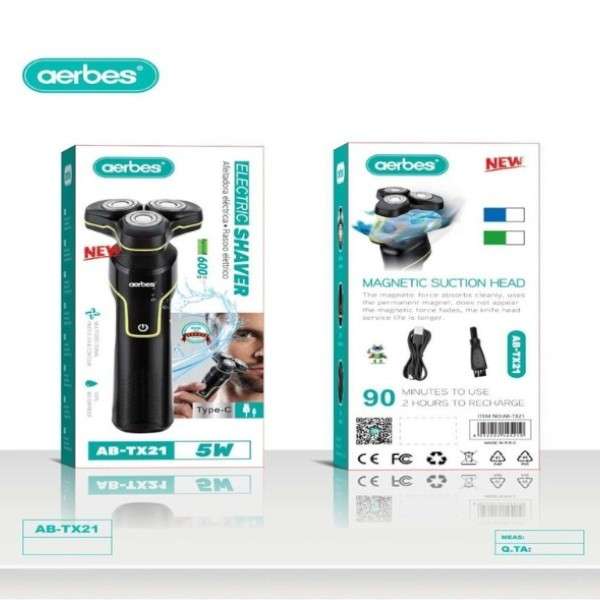 Aerbes AB-TX21 3 Heads 5W 600Mah Electric Shaver