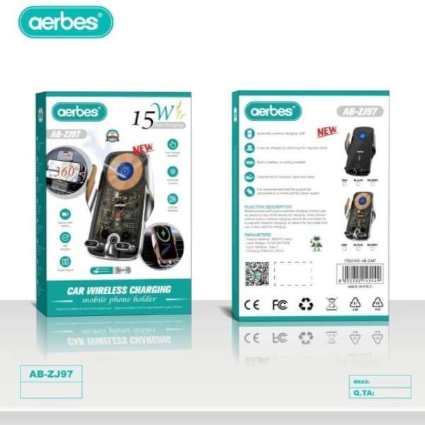 Aerbes AB-ZJ97 Wireless Phone Charger for Vehicle 15W