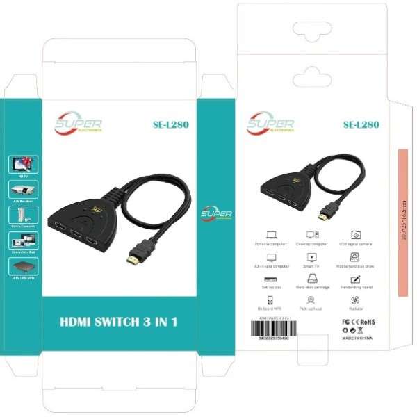 SE-L280 3 Port HDMI Switch 3x1
