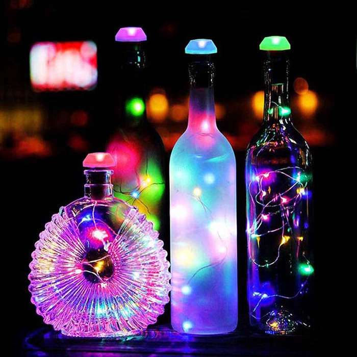 ZYF-D234 RGB 3M Copper Wire Cork Bottle Fairy Lights Pack of 50