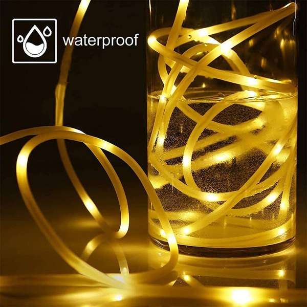 ZYF-D263 Solar Powered Tube Light Copper Wire Warm White 20M
