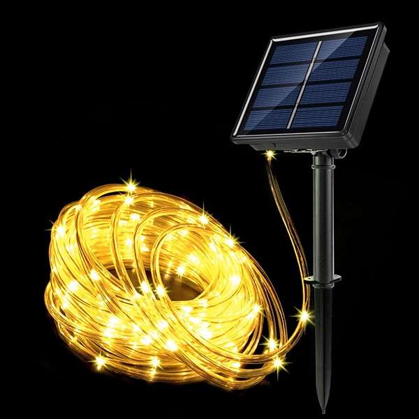 ZYF-D263 Solar Powered Tube Light Copper Wire Warm White 20M