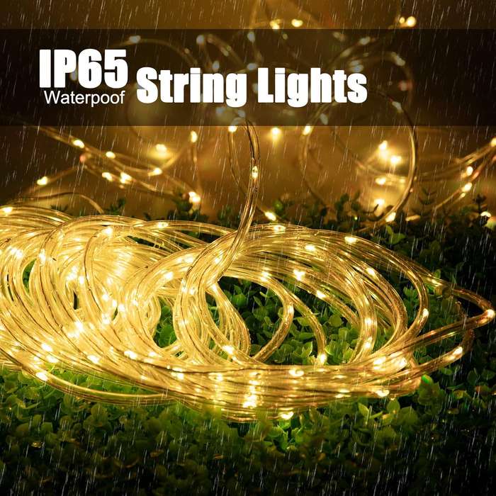 ZYF-D267 Solar Powered Tube Light Copper Wire White 50M With Remote Control